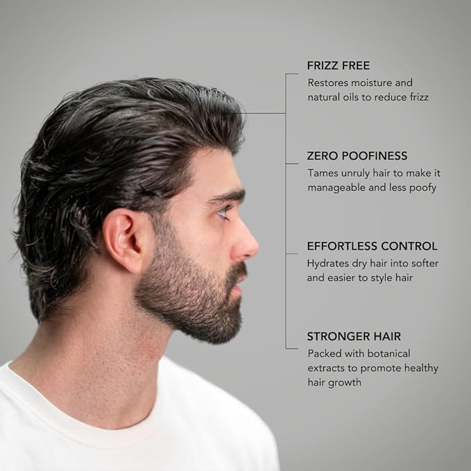 BluMaan Hydrating Hair Oil - Designed for Dry, Frizzy, Straight, or Curly Hair - 100% Natural Men's Hair Strengthening Oil - 60 ml / 2.0 oz-BrightBean Baby