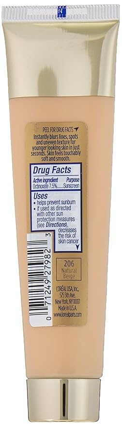 L'Oréal Paris Visible Lift Blur Foundation, Natural Beige, 1.3 fl. oz.-BrightBean Baby