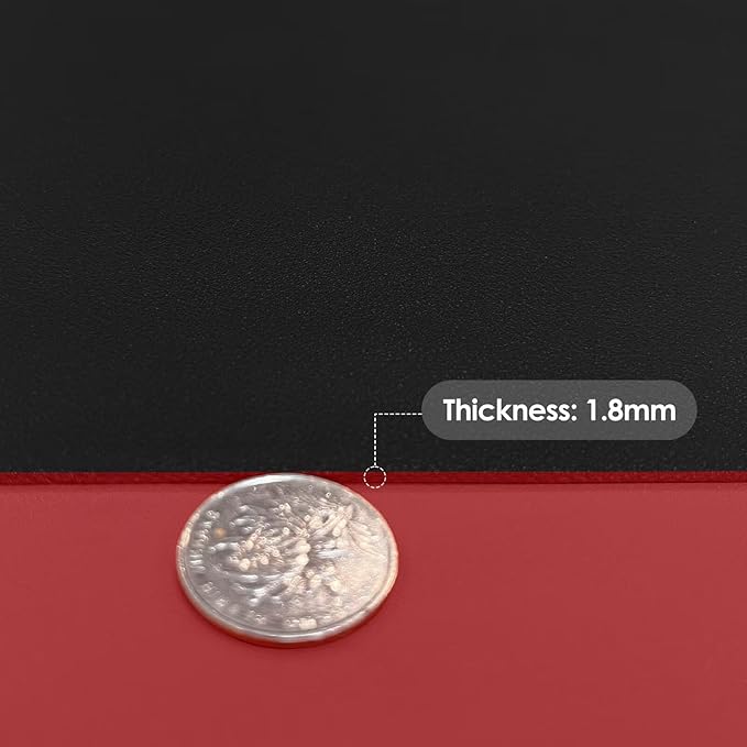 Leather Dresser Cover,1.8mm Thick,14x40 Inch,Dresser Protector Top,Dresser Top Protector,Dresser Cover Top,Dresser Top Cover,Dresser Cover Top for Bedroom.(Black+Wine Red,14x40)