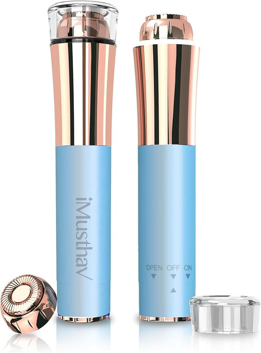 Portable Flawless Facial Hair Remover for Women – Painless, Fast & Precise Flawless Electric Razor & Epilator for Face, Lips, Chin Hair Removal – 18K Gold-Plated, 360° LED Light-BrightBean Baby