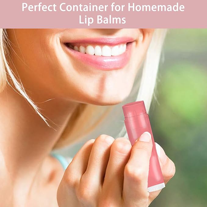200PCS Lip Balm Tubes with Caps, Clear Lip Balm Tubes Empty Chapstick Tubes Empty Bulk for DIY Lipstick Homemade 3/16 Oz (5.5 ml)-BrightBean Baby