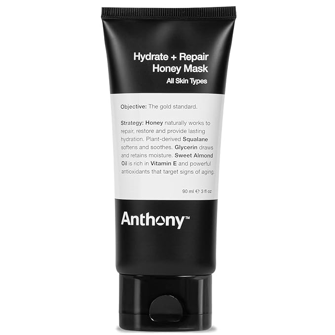 Anthony Hydrate + Repair Honey Mask, Stimulates Your Skin and Opens Pores with Honey, Vitamins C & E, Glycerin, Sweet Almond, Squalane, and Calendula, Soothes and Moisturizes Dry to Normal Skin - 3 Oz-BrightBean Baby