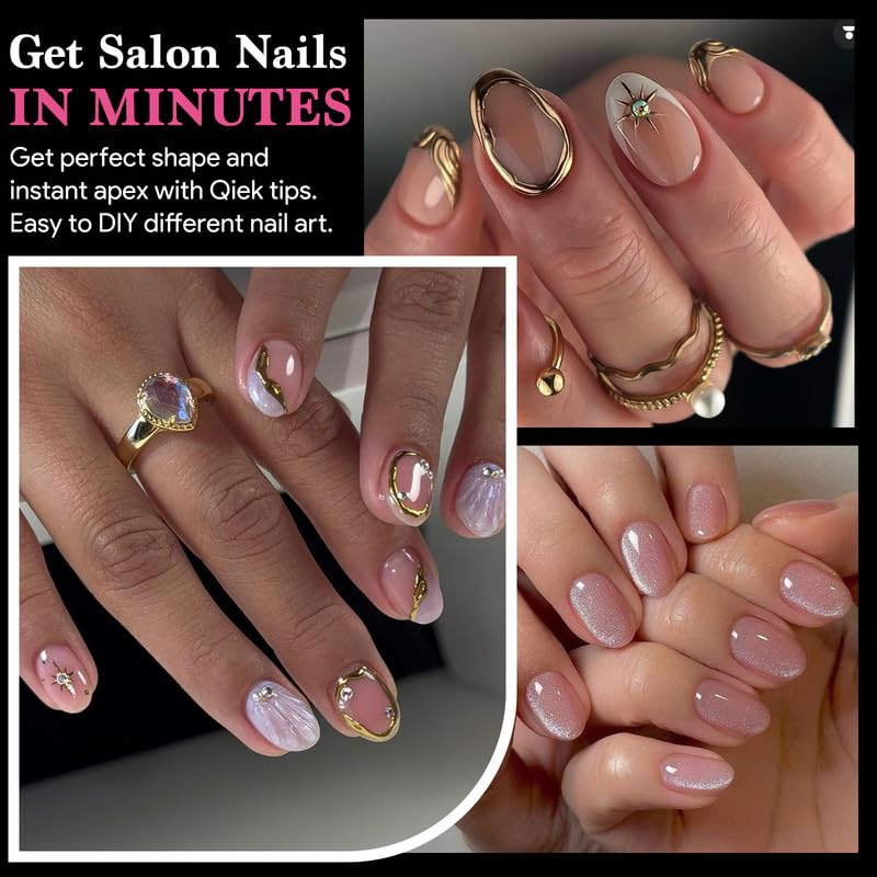 Short Round False Nail Tips, 15 Sizes 510 PCS Clear Soft Press On Fake Nail Pre-shaped Half Matte Full Cover Gel Nail Tips Extensions Strong Thick Long Lasting for DIY Beginners & Salon Manicure-BrightBean Baby