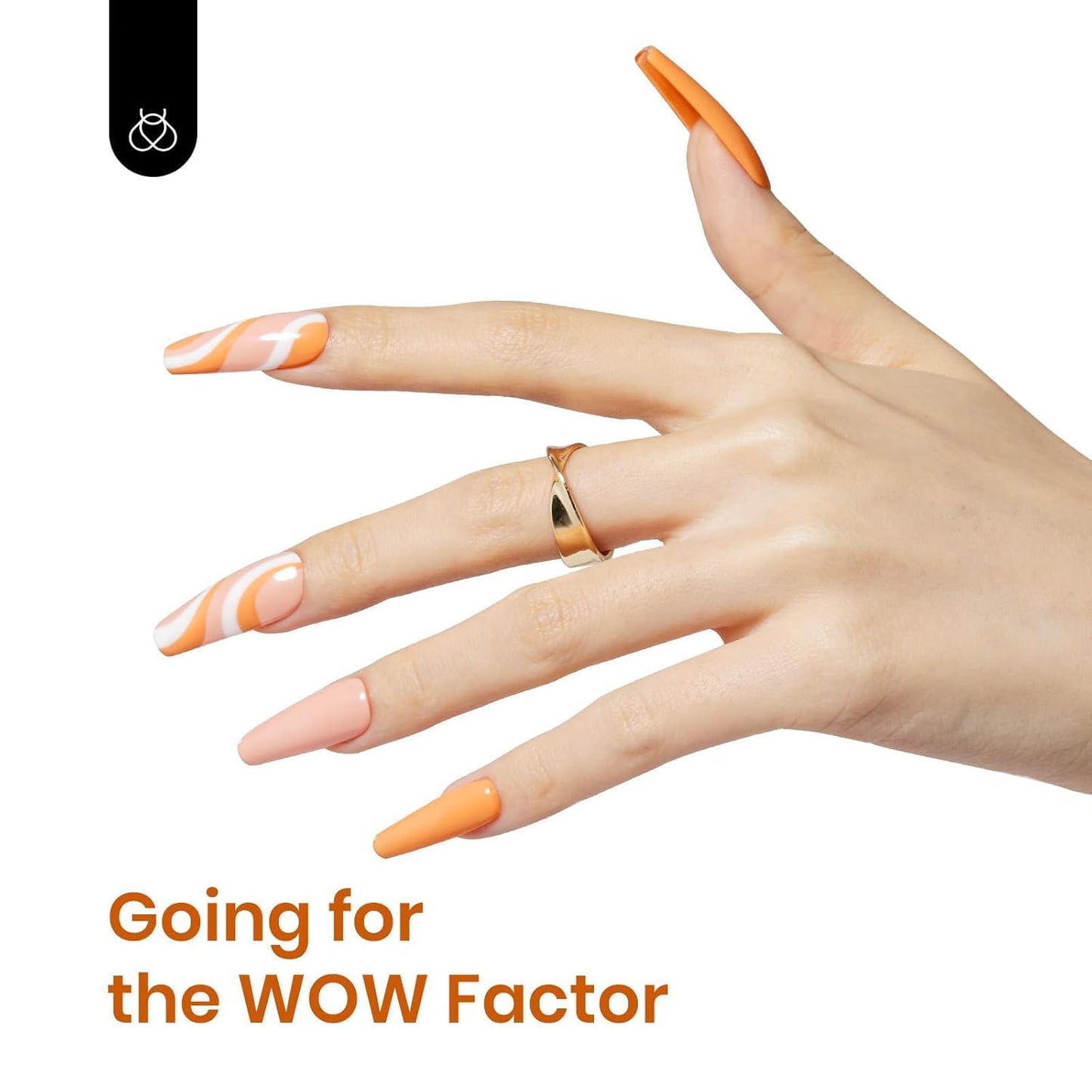 Beetles Burnt Orange Gel Nail Polish, 15Ml Light Persimmon Polish Orange Nail Polish Gel Tropical Soak Off Uv Led Nail Lamp Manicure Salon Diy at home Gift for Women-BrightBean Baby