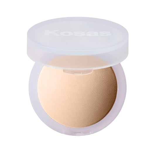 Kosas Cloud Set Face Setting Powder | Smoothing Shine Control, Soft, Sheer Setting Translucent Makeup Finish, Portable & Long-Lasting (Sheer Light Medium)-BrightBean Baby