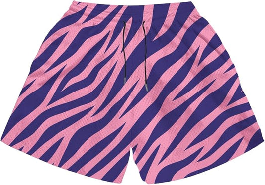 Fashion Funny Animal Printing Swim Trunks 5 inch Inseam Quick Dry Active Board Shorts for Men-BrightBean Baby