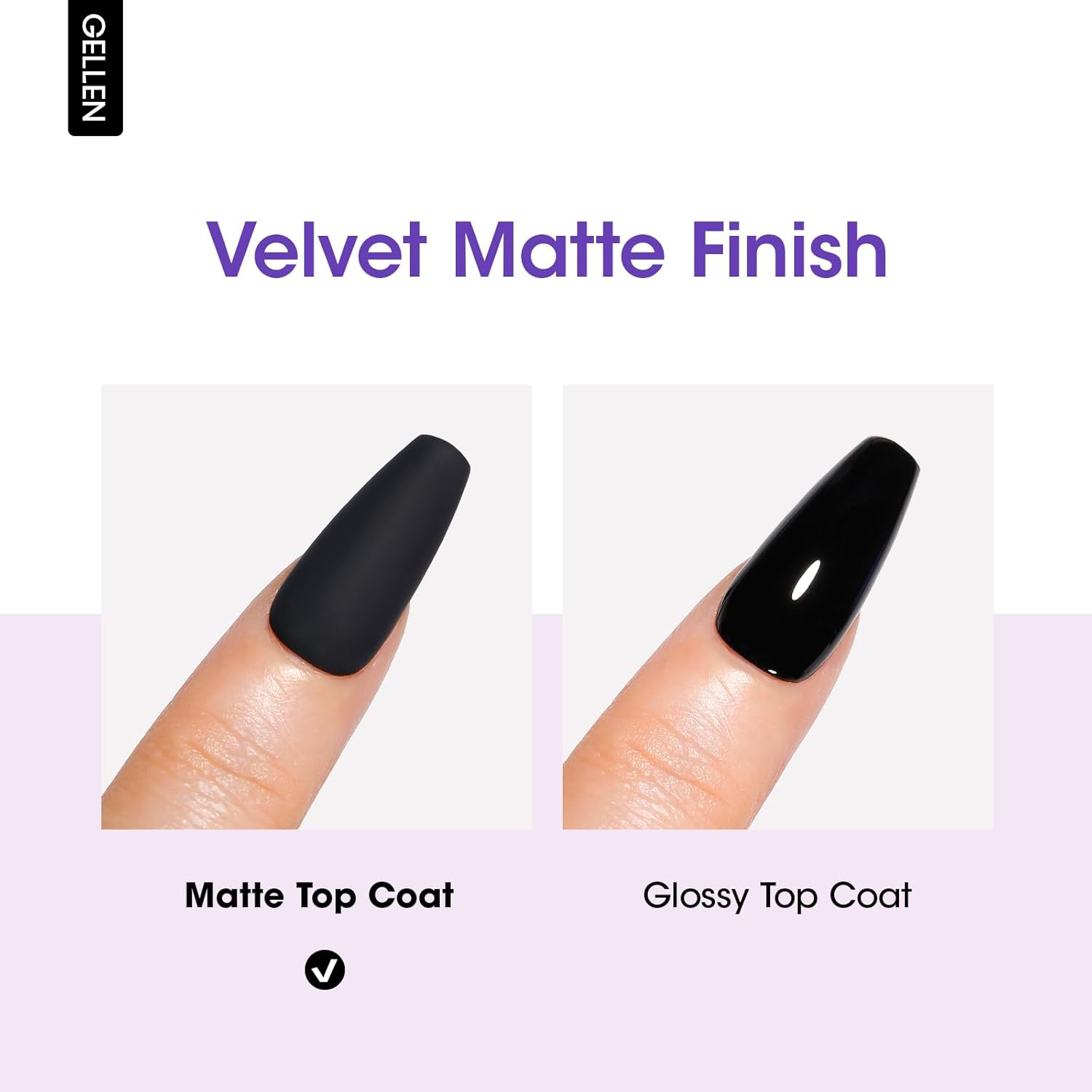 GELLEN Matte Top Coat Gel Nail Polish, 18ml Matte No Wipe Top Coat Soak Off Nail Lamp Gel, Seals in Color, Prevent Scratches or Chipping, Long Lasting DIY Home Nail Salon-BrightBean Baby