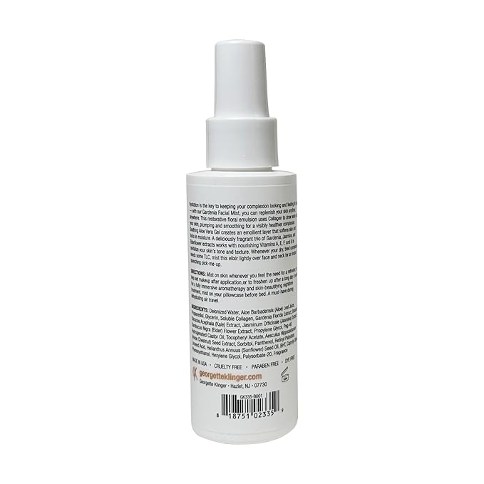 Georgette Klinger Gardenia Facial Mist - Collagen-Infused Face Spray, Long-Lasting Makeup, Hydration for Dewy and Smooth Skin, Anti Aging for All Skin Types- 4.2 oz-BrightBean Baby