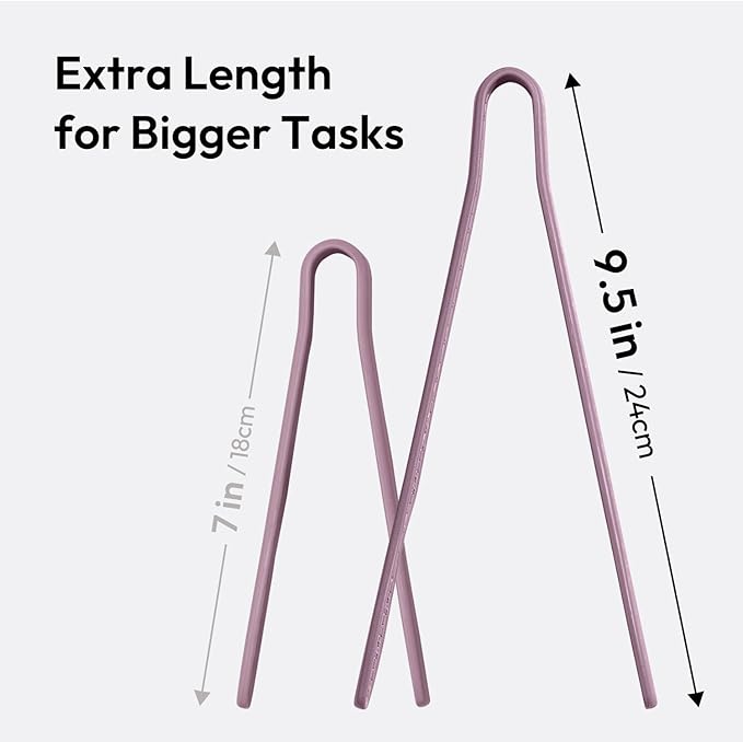 carrotez Silicone Tongs for Cooking, Anti-Slip,Non-Scratch Kitchen Tongs 9.5 inch Silicone Tongs 1Pack - Pink