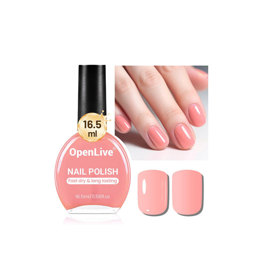 16.5ml Soft Pink Nail Polish Large Volume Quick Dry Nail Polish, Long Lasting Shine, Fingernail Toenail Nail Art DIY Home Travel Nail Art Gift-BrightBean Baby