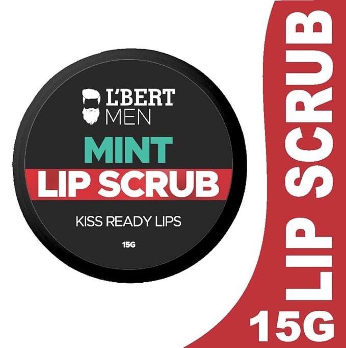 L'BERT Mint Lip Scrub, Kiss Ready Lips for Lightening & Brightening Dark Lips - 15 g-BrightBean Baby