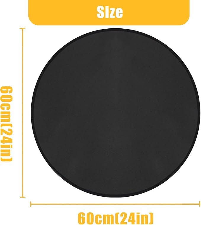 24" Round Grill Mat - Fireproof Heat Resistant BBQ Pad