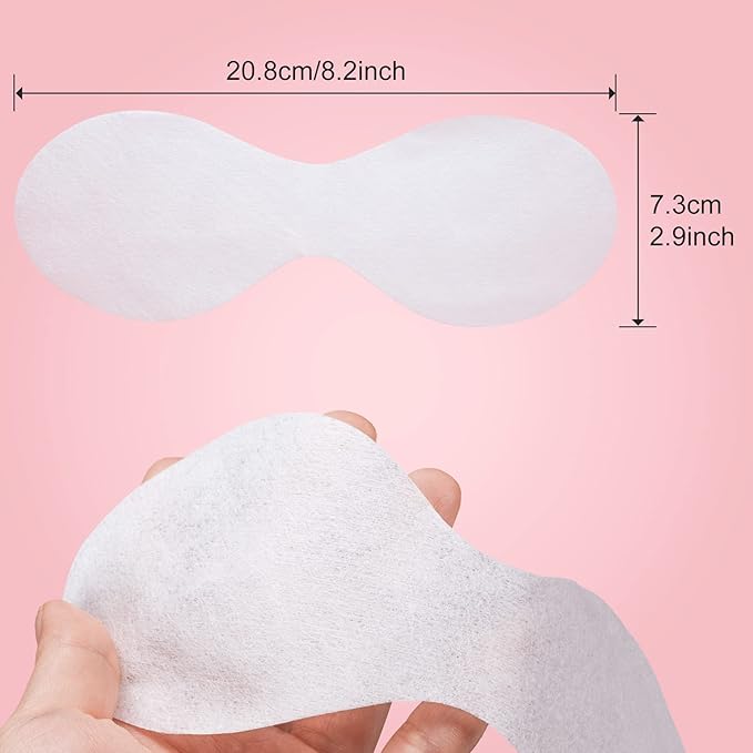 PAGOW 400 Sheets Disposable Non Woven Eye Care, Cotton Paper Facial Eye Pads Spa, DIY Clear Eye Mask Paper Beauty Sheets for Skincare Spa Wrap Moisture Retention-BrightBean Baby