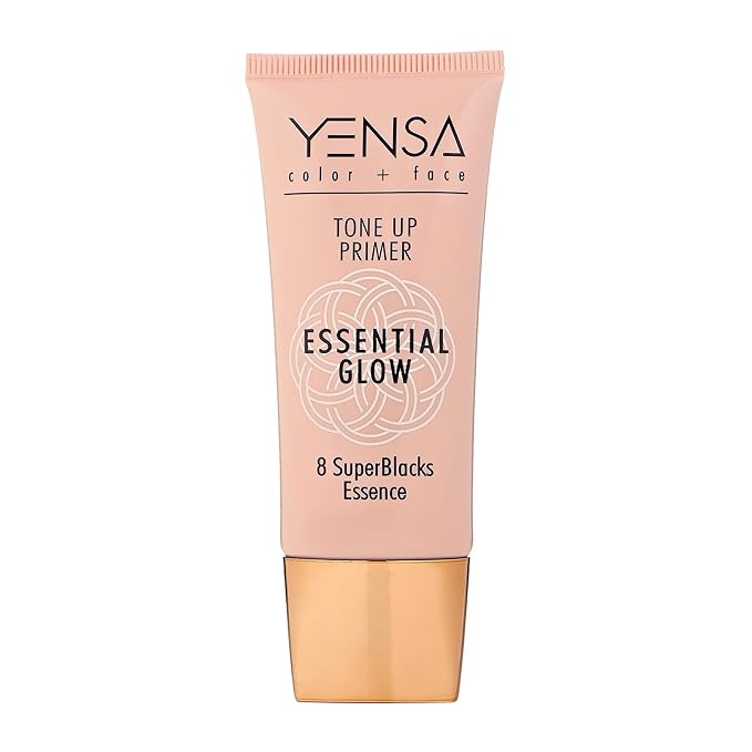 YENSA Tone Up Primer Essential Glow - Clean Superfood Formula with 8 Skin-Loving Ingredients - Minimizes Pores, Fine Lines & Wrinkles - Lightweight Satin-Sheen Finish-BrightBean Baby