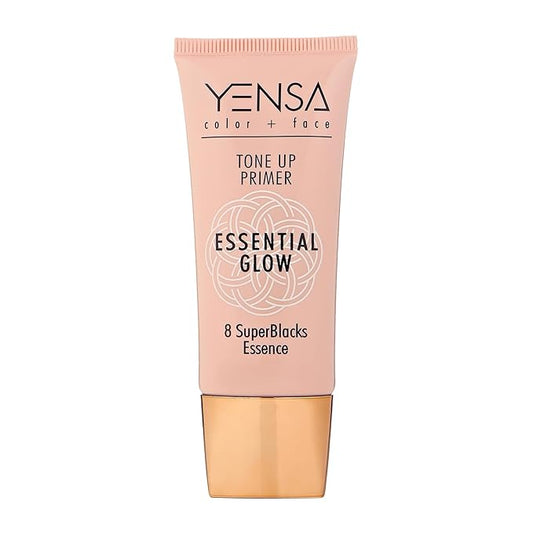 YENSA Tone Up Primer Essential Glow - Clean Superfood Formula with 8 Skin-Loving Ingredients - Minimizes Pores, Fine Lines & Wrinkles - Lightweight Satin-Sheen Finish-BrightBean Baby