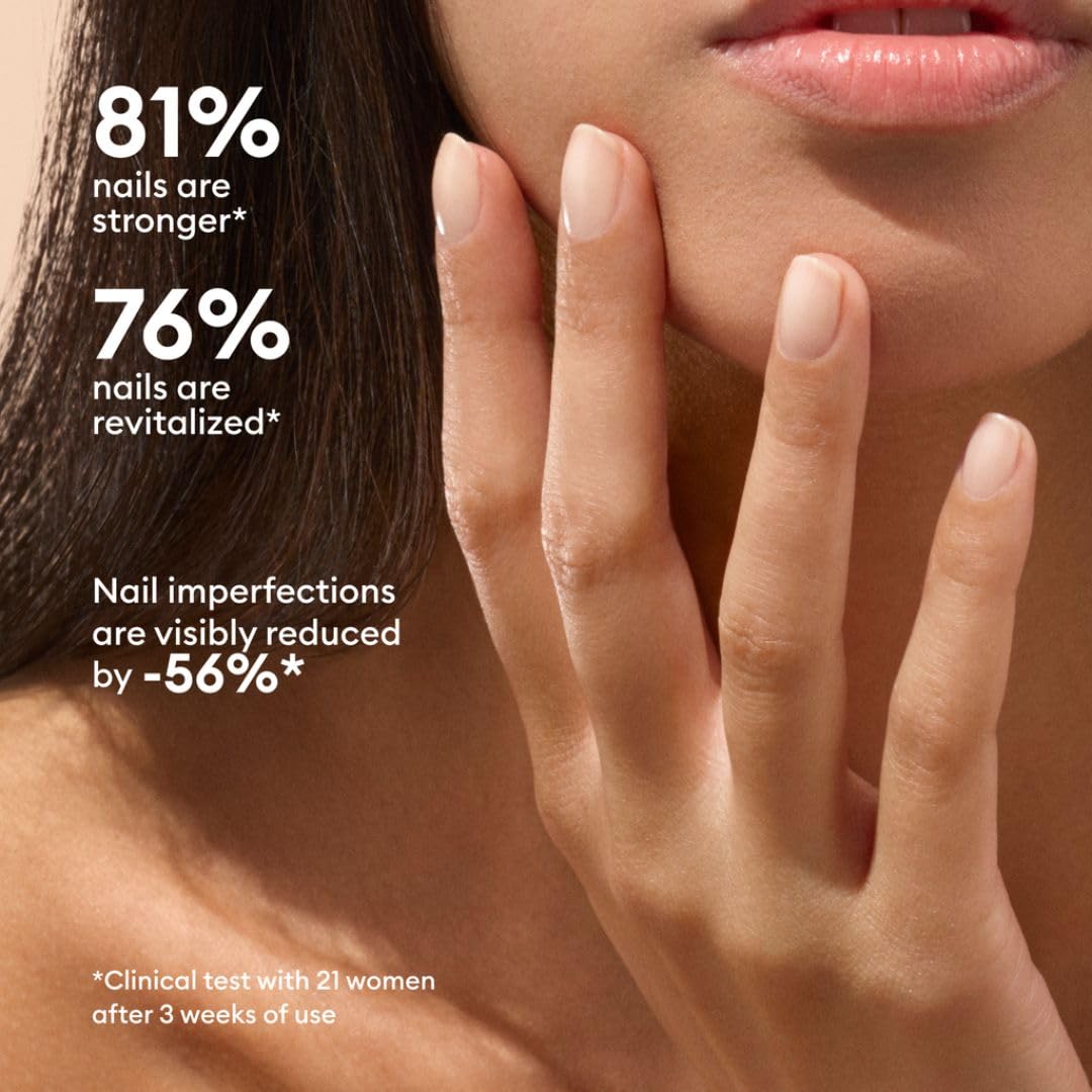 Manucurist Active Smooth 01 Nail Concealer Polish & Care - 2 in 1 Nude Nail Polish : Nail Strengthener and Growth - No Lamp - Nail Concealer - Ridge Filler for Nails - Beige Finish-BrightBean Baby