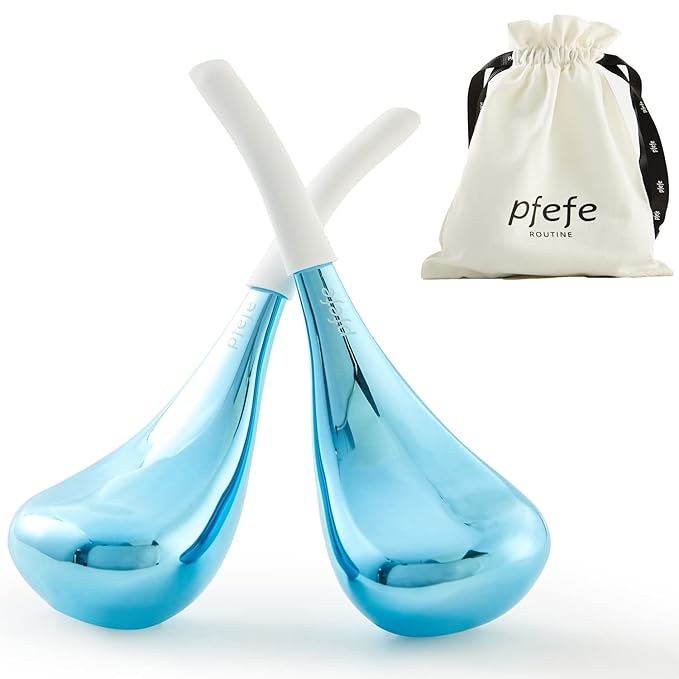 Cryo Sticks for Face, Ice Globes Cryo Globes for Facials, Esthetician Supplies Gifts, Unbreakable Stainless Steel Ice Roller Cooling Spa Balls with Storage Case-BrightBean Baby