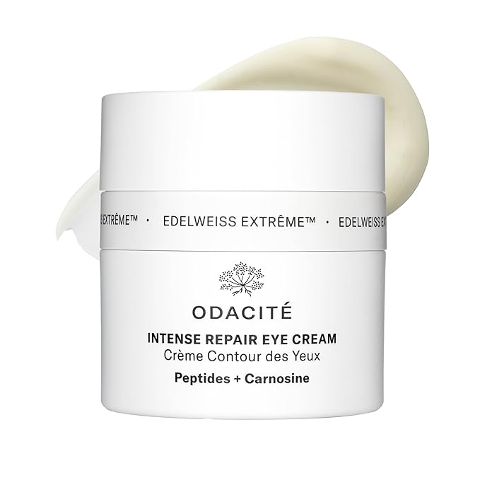 ODACITE Edelweiss Extreme Intense Repair Eye Cream - Anti-Aging Treatment with Carnosine Peptides for Youthful Eyes - Vegan Skincare - Sensitive Skin Friendly - For All Skin Types - 0.51 oz-BrightBean Baby