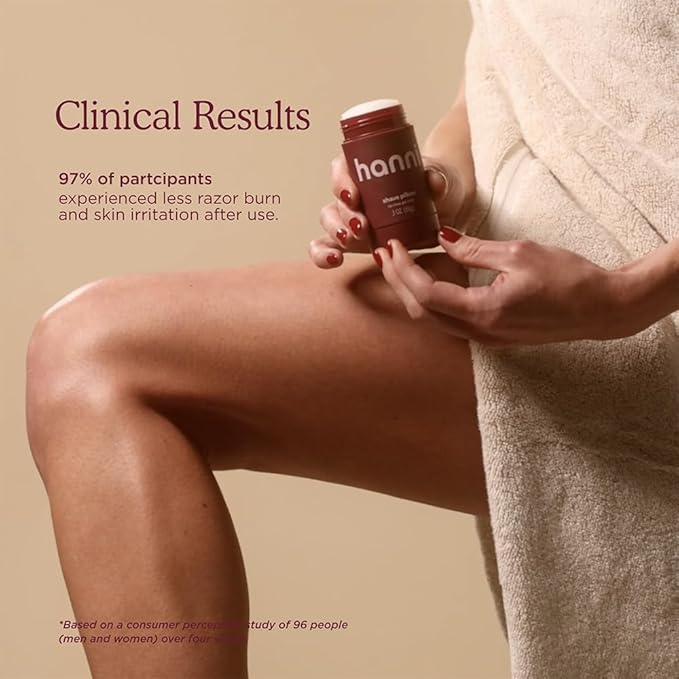 HANNI Shave Pillow, Shaving Gel for Women and Men, Hair Removal Products for Pubic, Body Hair or Legs, In-Shower/Waterless Razor, Travel Friendly Skin Care Moisturizer, Women's Grooming, 3 oz-BrightBean Baby