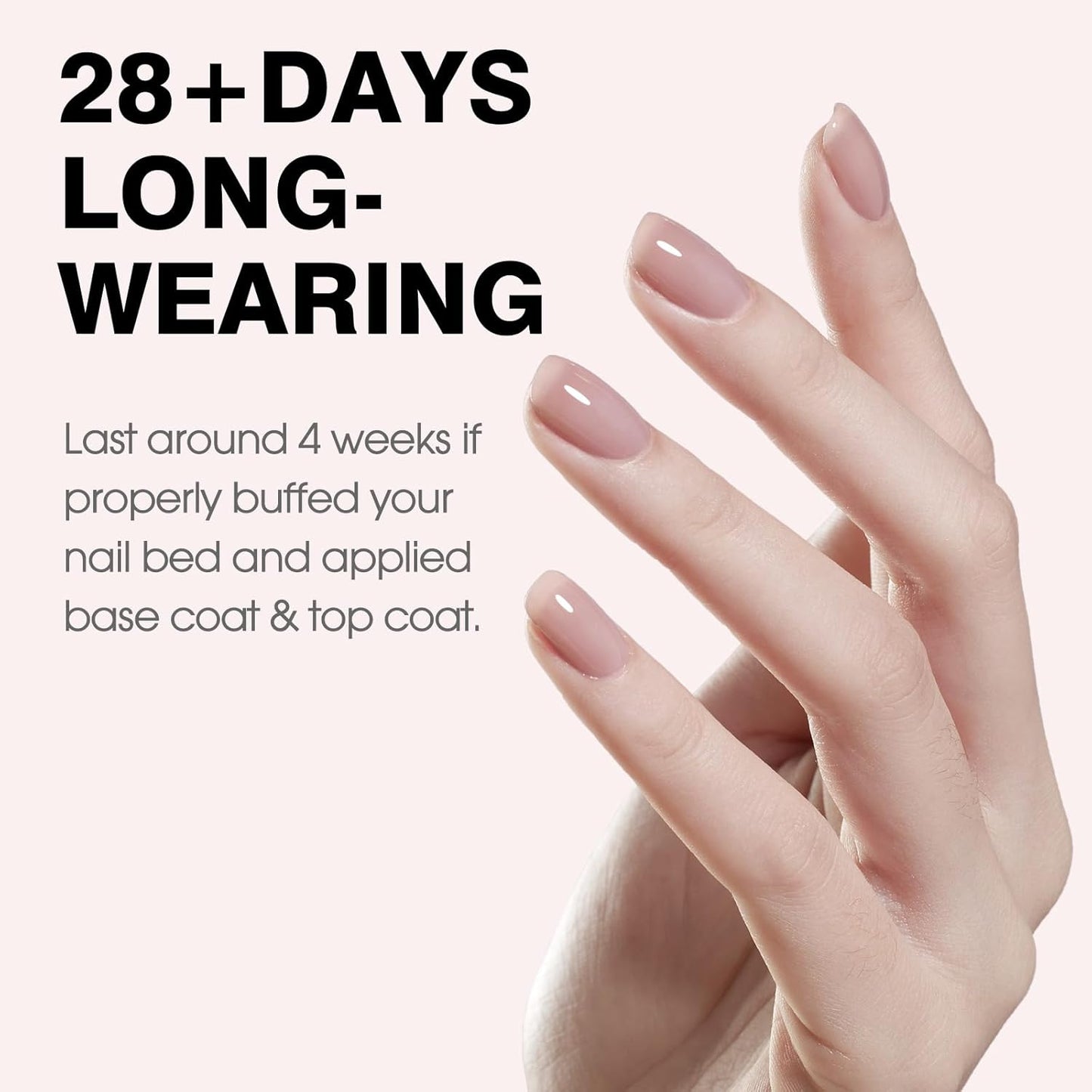 CANNI Nude Pink Jelly Gel Polish – 9ML Translucent Sheer Nude Soak-Off UV/LED Gel Nail Polish for DIY Manicure or Salon Use-BrightBean Baby