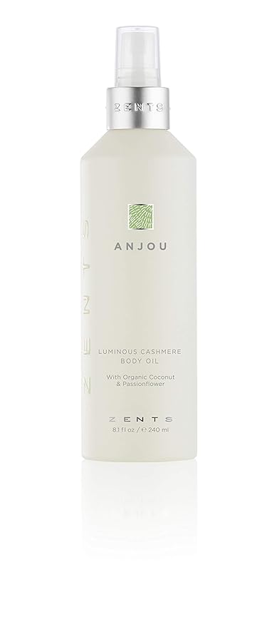 Zents Luminous Cashmere Body Oil (Anjou Fragrance) | Moisturizing Body Oil with Vitamin E & Organic Coconut Oil | Softens & Smooths Skin | 8 fl oz-BrightBean Baby