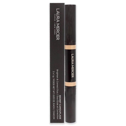 Laura Mercier Secret Camouflage Concealer Duo Stick - 1N Fair with Neutral Undertones Women 2 x1g/ 0.03 oz-BrightBean Baby