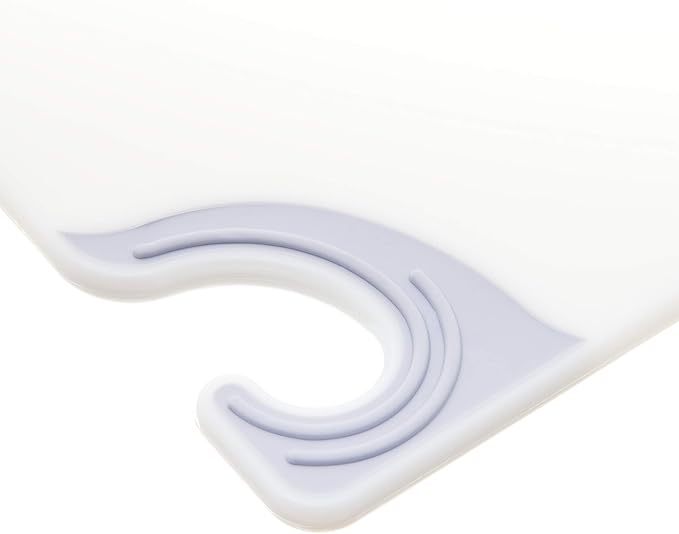 San Jamar Saf-T-Grip Plastic Cutting Board with Safety Hook, 9" x 12" x 0.375", White
