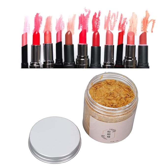 100g Palm Wax Pellets, Carnauba Wax for Lip Balm, Cosmetics DIY Carnauba Wax Material Accessory Lip Balm Making Supplies for Lipstick Lip Balm Making Increase the Melting Point of Lipstick-BrightBean Baby