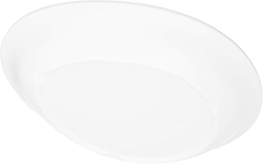 Carlisle FoodService Products Ridge Resuable Plastic Plate Coupe Plate for Home and Restaurant, Melamine, 10 Inches, Marble, (Pack of 12)
