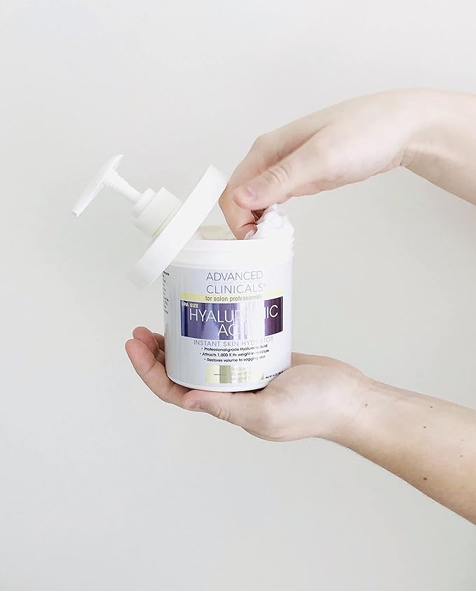 Advanced Clinicals Hyaluronic Acid Body Lotion & Face Moisturizer W/Vitamin E | Hydrating Dry Skin Firming Lotion Minimizes Look Of Wrinkles, Stretch Marks, & Crepey Skin | Skin Care Products, 2pc-BrightBean Baby