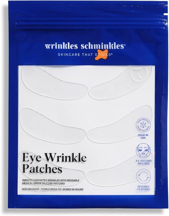 Wrinkles Schminkles Under Eye Patches - Rejuvenate Wrinkles with Medical Grade Silicone Reusable Anti-Wrinkle Patches for Under Eye Treatment, Banish Dark Circles (3 Pairs)-BrightBean Baby