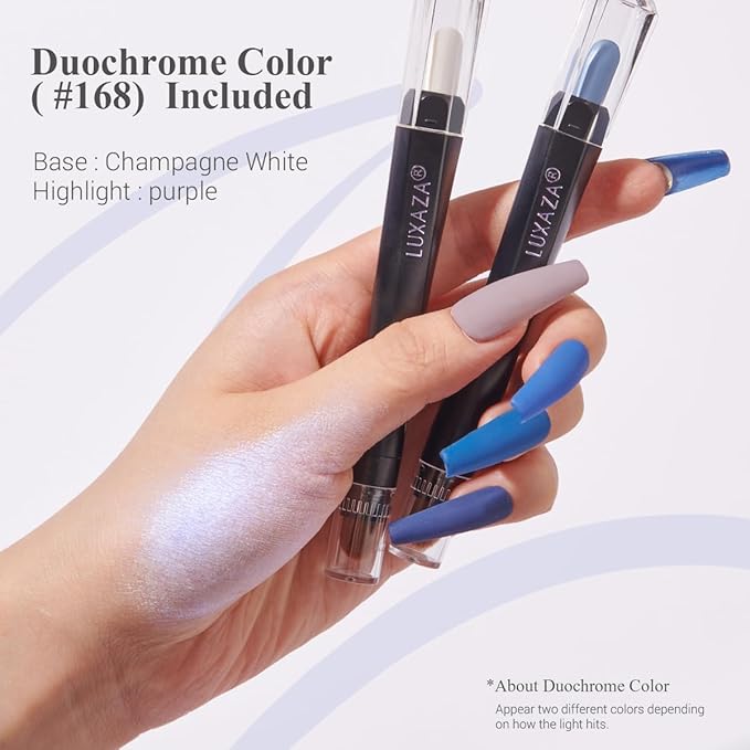 Blue Eyeshadow Stick Makeup 6PCS Set, Metallic Shimmer Matte Cream Eye Shadow Palette Eyeliner Brightener Pencil Crayon - Mermaidcore-BrightBean Baby