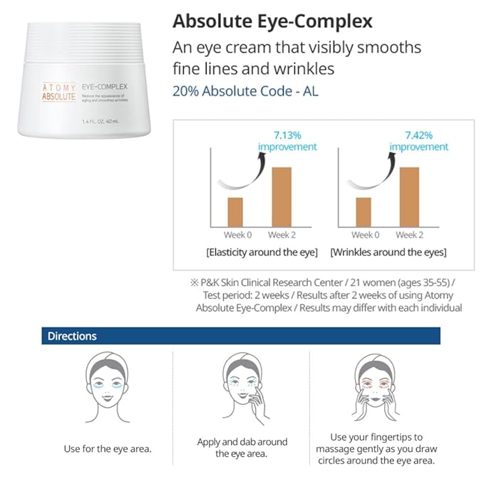 Atomy Absolute CellActive Eye Complex 40ml (1.4. FL. OZ.) Eye Cream for Face, Skin Care Routine.-BrightBean Baby