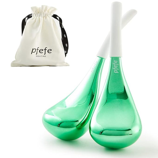 Cryo Sticks for Face, Ice Globes Cryo Globes for Facials, Esthetician Supplies Gifts, Unbreakable Stainless Steel Ice Roller Cooling Spa Balls with Storage Case-BrightBean Baby