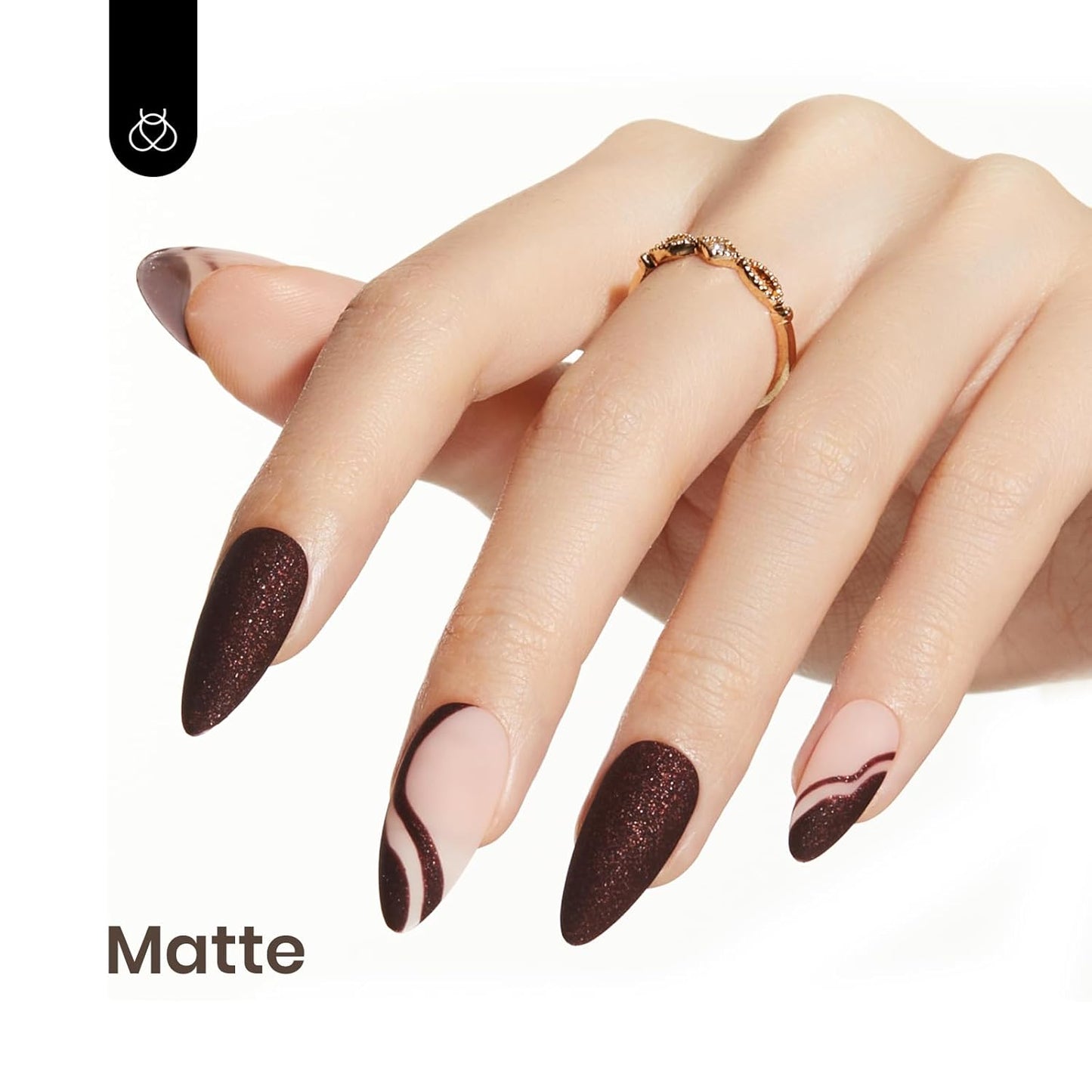 Beetles Brown Glitter Gel Nail Polish, 15ml Fall Chocolate Brown Jazz Club Soak Off Gel Polish Nail Art Manicure Salon DIY Gift for Women-BrightBean Baby