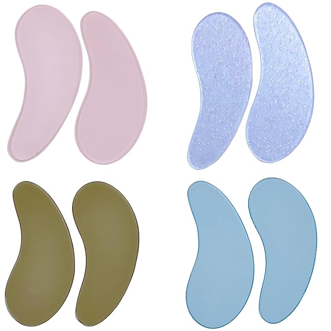 Under Eye Patches For Lash Lift Eyelash Extension Durable Gel Eye Pads Separate Upper & Lower Lashes Sticky Gel Eye Patch - Moon Shape Fit Eyelids Eyelash Mask Cover 4 Colors-BrightBean Baby