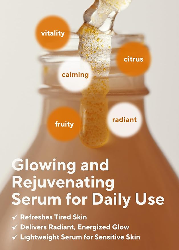 AROMATICA Glow Vita C Toning Serum Orange & Neroli 30ml/1.01 fl. oz - Orange Vitamin C Serum for Face with Hyaluronic Acid For Sensitive Skin-BrightBean Baby