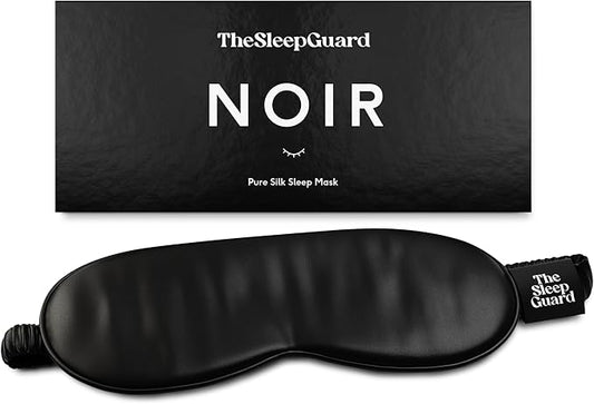 Pure Silk Sleep Mask [100% 6A Mulberry Silk, 22 Momme] Light Blocking Travel Essentials. Eye Masks for Sleeping. Black Oeko-Tex Blindfold. Eye Covers for Men & Women-BrightBean Baby