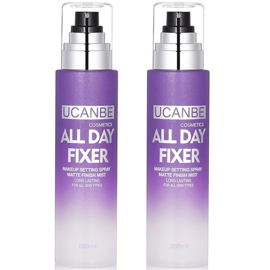 UCANBE Makeup Setting Spray - 2PC Set Matte Finishing Spray, Long Lasting Oil Control Make Up Spray, Lightweight Hydrate Face Mist for Face-BrightBean Baby