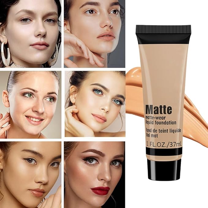 1 Pack Liquid Foundation Cream for Face Makeup,Durable Full Coverage Matte Concealer Make Up,Oil Control & Waterproof Base Primer -1 Fl.Oz-BEIGE 6#-BrightBean Baby