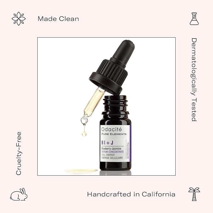 Odacité Anti Aging Serum Concentrate with Blueberry + Jasmine, Hydrating & Skin Brightening Anti-Aging Facial Oil Concentrate for Mature & Tired Skin - 0.17 fl. oz-BrightBean Baby