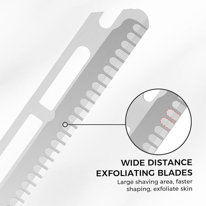 ZOMCHI Dermaplaning Razor Refills, Set of 10 Replacement Blades, Wide Distance, Metal, Plastic Free, Eyebrow Razor Blades-BrightBean Baby