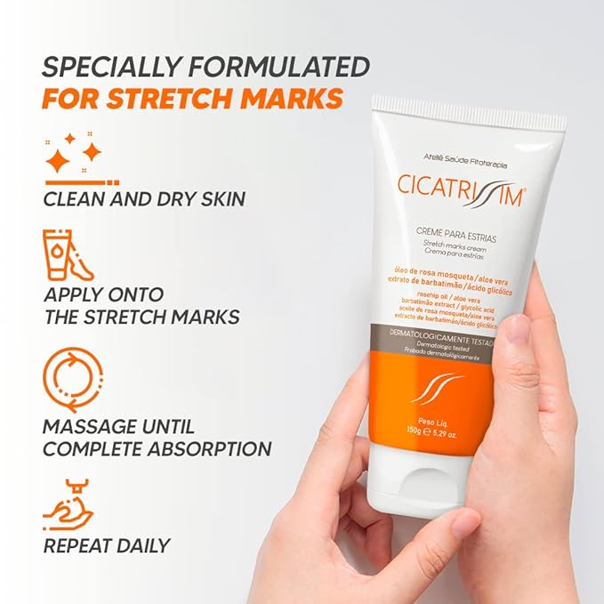 Cicatrissim Deep Stretch Mark Removal Cream - Innovative Formula With Pure and Powerful Natural Ingredients From Brazilian Flora - For All Stretch Marks & Skin Types.-BrightBean Baby