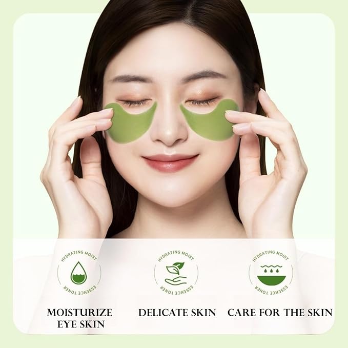 Under Eye Patches - 24K Gold Eye Mask,Moisturizing Serum for Firming, Brightening, and Relieving Eye Fatigue - Under Eye Patches for Dark Circles and Puffiness (seaweed)-BrightBean Baby