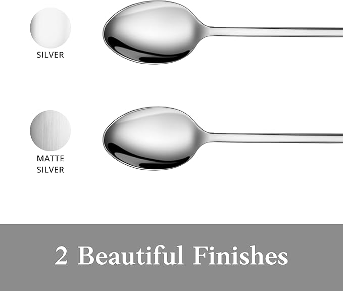 Artaste Rain 18/10 Stainless Steel (Silver (Set of 6), Iced Tea Spoons (9.5-Inch))