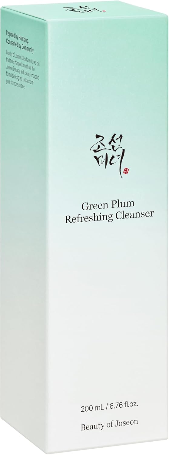 Beauty of Joseon Green Plum Refreshing Cleanser Gel Type Deep Pore Cleansing, Acne Face Wash, Blackhead Remover for All Skin Types, Korean Skincare 200ml, 6.76 fl.oz-BrightBean Baby