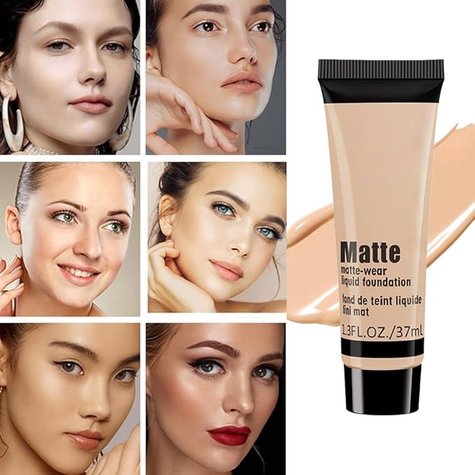 1 Pack Liquid Foundation Cream for Face Makeup,Durable Full Coverage Matte Concealer Make Up,Oil Control & Waterproof Base Primer -1 Fl.Oz (BEIGE 7#)-BrightBean Baby
