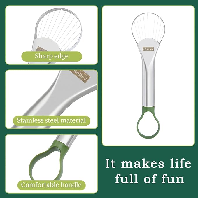 Avocado Slicer,Avocado Pit Remover Cutter/Peeler,Well Made Stainless Steel Avocado Slicer and Pitter Tool,Really Cutting Thin Slices,The Best Holiday Gifts