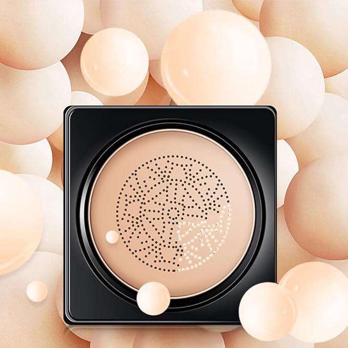 OCHEAL Mushroom Head Air Cushion BB Cream Foundation Cream for Face Makeup Concealer Cushion for Face Comestics Make Up Cushion Compact Natural-BrightBean Baby