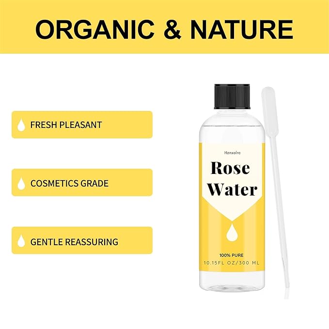 10.15 fl oz Rose Hydrosol for Face Hydrating Mist Hydration, 100% Pure Rose Water, Cleanses & Softens Skin, Promotes Healthy Skin Cell, Suitable for All Skin Types-BrightBean Baby